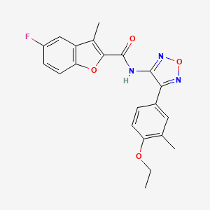 N-[4-(4-ethoxy-3-methylphenyl)-1,2,5-oxadiazol-3-yl]-5-fluoro-3-methyl-1-benzofuran-2-carboxamide