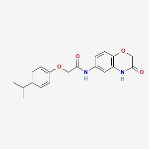 N-(3-oxo-3,4-dihydro-2H-1,4-benzoxazin-6-yl)-2-[4-(propan-2-yl)phenoxy]acetamide