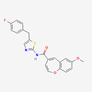 N-[5-(4-fluorobenzyl)-1,3-thiazol-2-yl]-7-methoxy-1-benzoxepine-4-carboxamide