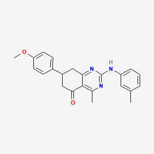 7-(4-methoxyphenyl)-4-methyl-2-[(3-methylphenyl)amino]-7,8-dihydroquinazolin-5(6H)-one