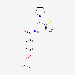 4-(2-methylpropoxy)-N-[2-(pyrrolidin-1-yl)-2-(thiophen-2-yl)ethyl]benzamide