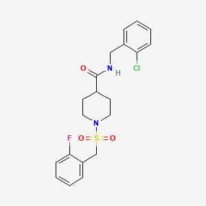 N-(2-chlorobenzyl)-1-[(2-fluorobenzyl)sulfonyl]piperidine-4-carboxamide