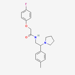 2-(4-fluorophenoxy)-N-[2-(4-methylphenyl)-2-(pyrrolidin-1-yl)ethyl]acetamide