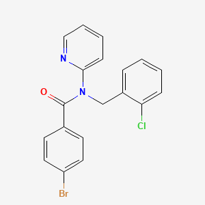 molecular formula C19H14BrClN2O B11330037 4-bromo-N-(2-chlorobenzyl)-N-(pyridin-2-yl)benzamide 