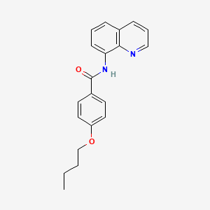 molecular formula C20H20N2O2 B11330048 4-butoxy-N-(quinolin-8-yl)benzamide 