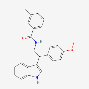 N-[2-(1H-indol-3-yl)-2-(4-methoxyphenyl)ethyl]-3-methylbenzamide