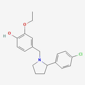 4-{[2-(4-Chlorophenyl)pyrrolidin-1-yl]methyl}-2-ethoxyphenol