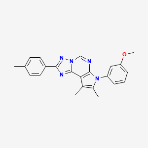 3-[8,9-Dimethyl-2-(4-methylphenyl)-7H-pyrrolo[3,2-E][1,2,4]triazolo[1,5-C]pyrimidin-7-YL]phenyl methyl ether