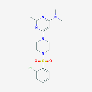 6-[4-(2-Chlorobenzenesulfonyl)piperazin-1-YL]-N,N,2-trimethylpyrimidin-4-amine