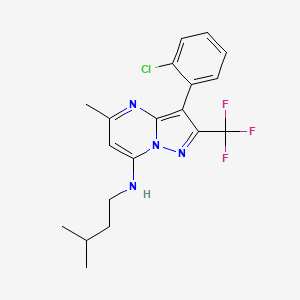 3-(2-chlorophenyl)-5-methyl-N-(3-methylbutyl)-2-(trifluoromethyl)pyrazolo[1,5-a]pyrimidin-7-amine