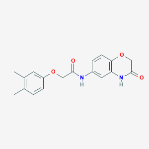 2-(3,4-dimethylphenoxy)-N-(3-oxo-3,4-dihydro-2H-1,4-benzoxazin-6-yl)acetamide