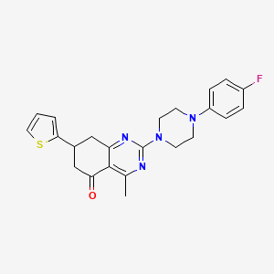 molecular formula C23H23FN4OS B11330090 2-[4-(4-fluorophenyl)piperazin-1-yl]-4-methyl-7-(2-thienyl)-7,8-dihydroquinazolin-5(6H)-one 