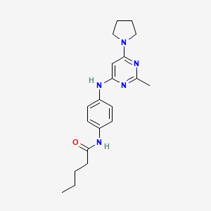 N-(4-{[2-Methyl-6-(pyrrolidin-1-YL)pyrimidin-4-YL]amino}phenyl)pentanamide