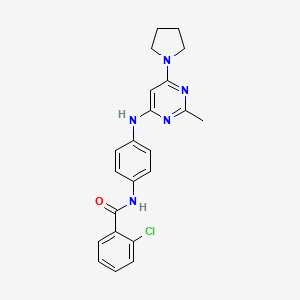 2-Chloro-N-(4-{[2-methyl-6-(pyrrolidin-1-YL)pyrimidin-4-YL]amino}phenyl)benzamide