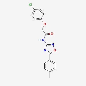 2-(4-chlorophenoxy)-N-[5-(4-methylphenyl)-1,2,4-oxadiazol-3-yl]acetamide