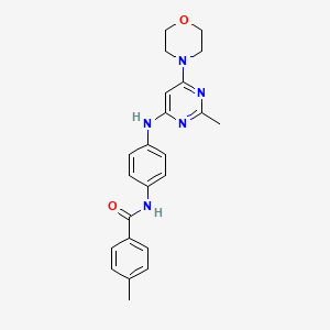 4-methyl-N-(4-((2-methyl-6-morpholinopyrimidin-4-yl)amino)phenyl)benzamide