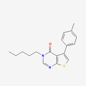 molecular formula C18H20N2OS B11330141 5-(4-methylphenyl)-3-pentylthieno[2,3-d]pyrimidin-4(3H)-one 