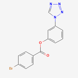 molecular formula C14H9BrN4O2 B11330152 3-(1H-tetrazol-1-yl)phenyl 4-bromobenzoate 