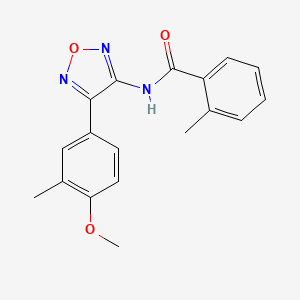 N-[4-(4-methoxy-3-methylphenyl)-1,2,5-oxadiazol-3-yl]-2-methylbenzamide