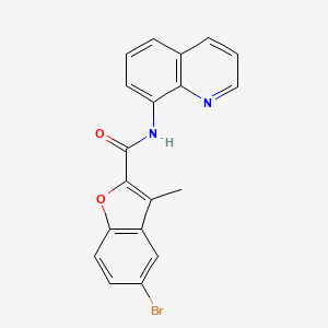 5-bromo-3-methyl-N-(quinolin-8-yl)-1-benzofuran-2-carboxamide