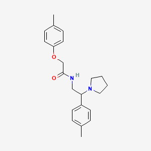 2-(4-methylphenoxy)-N-[2-(4-methylphenyl)-2-(pyrrolidin-1-yl)ethyl]acetamide