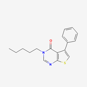 molecular formula C17H18N2OS B11330173 3-pentyl-5-phenylthieno[2,3-d]pyrimidin-4(3H)-one 