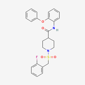 1-[(2-fluorobenzyl)sulfonyl]-N-(2-phenoxyphenyl)piperidine-4-carboxamide