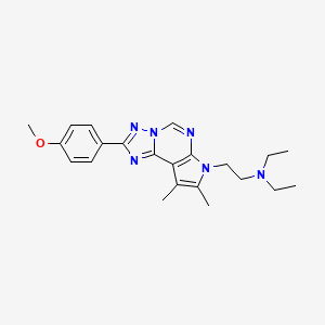 N,N-Diethyl-N-{2-[2-(4-methoxyphenyl)-8,9-dimethyl-7H-pyrrolo[3,2-E][1,2,4]triazolo[1,5-C]pyrimidin-7-YL]ethyl}amine