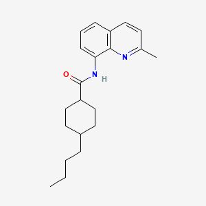 molecular formula C21H28N2O B11330267 4-butyl-N-(2-methylquinolin-8-yl)cyclohexanecarboxamide 