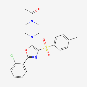 molecular formula C22H22ClN3O4S B11330270 1-(4-{2-(2-Chlorophenyl)-4-[(4-methylphenyl)sulfonyl]-1,3-oxazol-5-yl}piperazin-1-yl)ethanone 