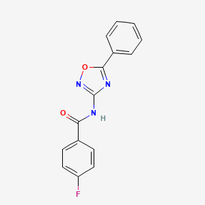 4-fluoro-N-(5-phenyl-1,2,4-oxadiazol-3-yl)benzamide