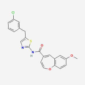 N-[5-(3-chlorobenzyl)-1,3-thiazol-2-yl]-7-methoxy-1-benzoxepine-4-carboxamide