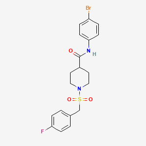 N-(4-bromophenyl)-1-[(4-fluorobenzyl)sulfonyl]piperidine-4-carboxamide