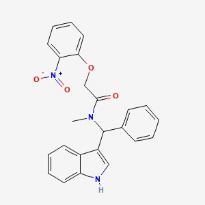 N-[1H-indol-3-yl(phenyl)methyl]-N-methyl-2-(2-nitrophenoxy)acetamide