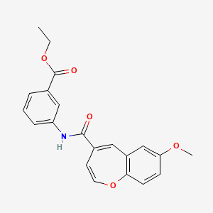 Ethyl 3-{[(7-methoxy-1-benzoxepin-4-yl)carbonyl]amino}benzoate