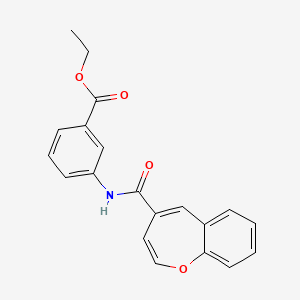 molecular formula C20H17NO4 B11330378 Ethyl 3-[(1-benzoxepin-4-ylcarbonyl)amino]benzoate 