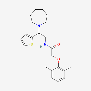 molecular formula C22H30N2O2S B11330389 N-[2-(azepan-1-yl)-2-(thiophen-2-yl)ethyl]-2-(2,6-dimethylphenoxy)acetamide 