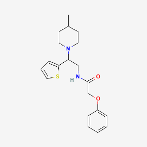 N-[2-(4-methylpiperidin-1-yl)-2-(thiophen-2-yl)ethyl]-2-phenoxyacetamide