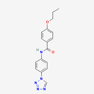 molecular formula C17H17N5O2 B11330403 4-propoxy-N-[4-(1H-tetrazol-1-yl)phenyl]benzamide 