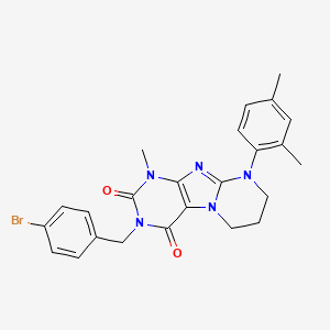 3-[(4-bromophenyl)methyl]-9-(2,4-dimethylphenyl)-1-methyl-7,8-dihydro-6H-purino[7,8-a]pyrimidine-2,4-dione