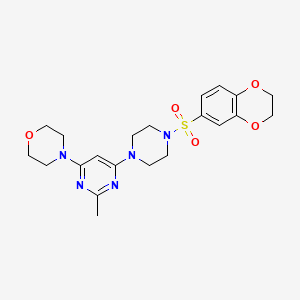 4-{6-[4-(2,3-Dihydro-1,4-benzodioxine-6-sulfonyl)piperazin-1-YL]-2-methylpyrimidin-4-YL}morpholine