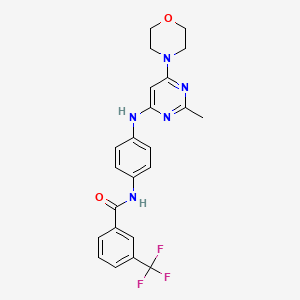 molecular formula C23H22F3N5O2 B11330458 N-(4-((2-methyl-6-morpholinopyrimidin-4-yl)amino)phenyl)-3-(trifluoromethyl)benzamide 