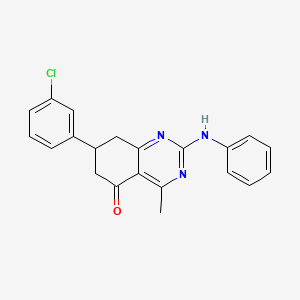 2-anilino-7-(3-chlorophenyl)-4-methyl-7,8-dihydroquinazolin-5(6H)-one