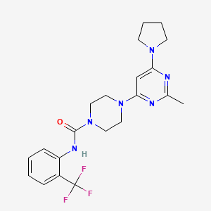 4-[2-Methyl-6-(pyrrolidin-1-YL)pyrimidin-4-YL]-N-[2-(trifluoromethyl)phenyl]piperazine-1-carboxamide