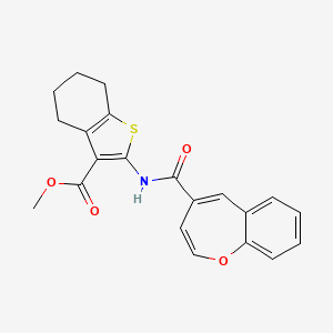 molecular formula C21H19NO4S B11330490 Methyl 2-[(1-benzoxepin-4-ylcarbonyl)amino]-4,5,6,7-tetrahydro-1-benzothiophene-3-carboxylate 