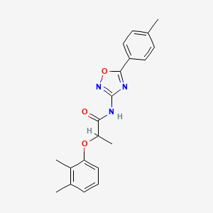 molecular formula C20H21N3O3 B11330512 2-(2,3-dimethylphenoxy)-N-[5-(4-methylphenyl)-1,2,4-oxadiazol-3-yl]propanamide 