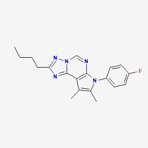 molecular formula C19H20FN5 B11330528 2-butyl-7-(4-fluorophenyl)-8,9-dimethyl-7H-pyrrolo[3,2-e][1,2,4]triazolo[1,5-c]pyrimidine 