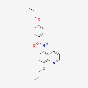 molecular formula C22H24N2O3 B11330537 4-propoxy-N-(8-propoxyquinolin-5-yl)benzamide 