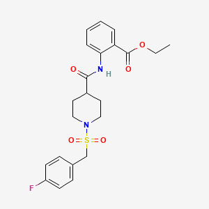 Ethyl 2-[({1-[(4-fluorobenzyl)sulfonyl]piperidin-4-yl}carbonyl)amino]benzoate