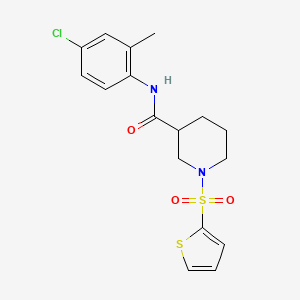 molecular formula C17H19ClN2O3S2 B11330548 N-(4-chloro-2-methylphenyl)-1-(thiophen-2-ylsulfonyl)piperidine-3-carboxamide 